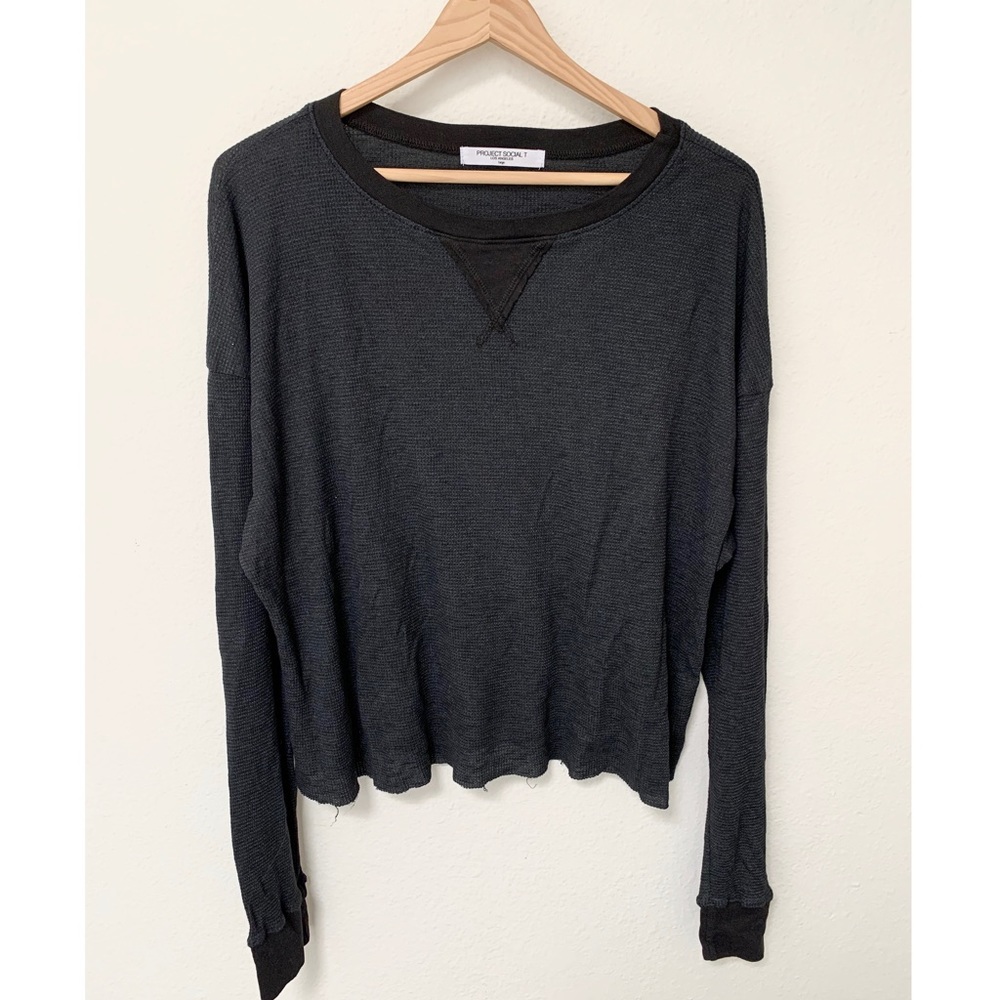 NWOT Project Social T Long Sleeve Grey Top Large